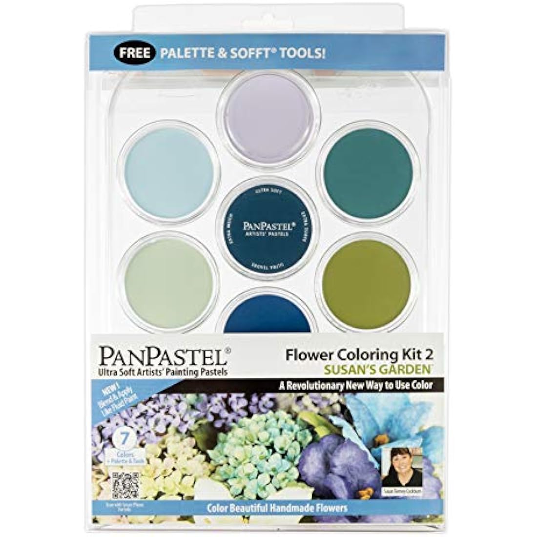 Colorfin Pan Ultra Soft Artist Pastel Set 9ml 7 kg-Flower Coloring #2-Susan's Garden