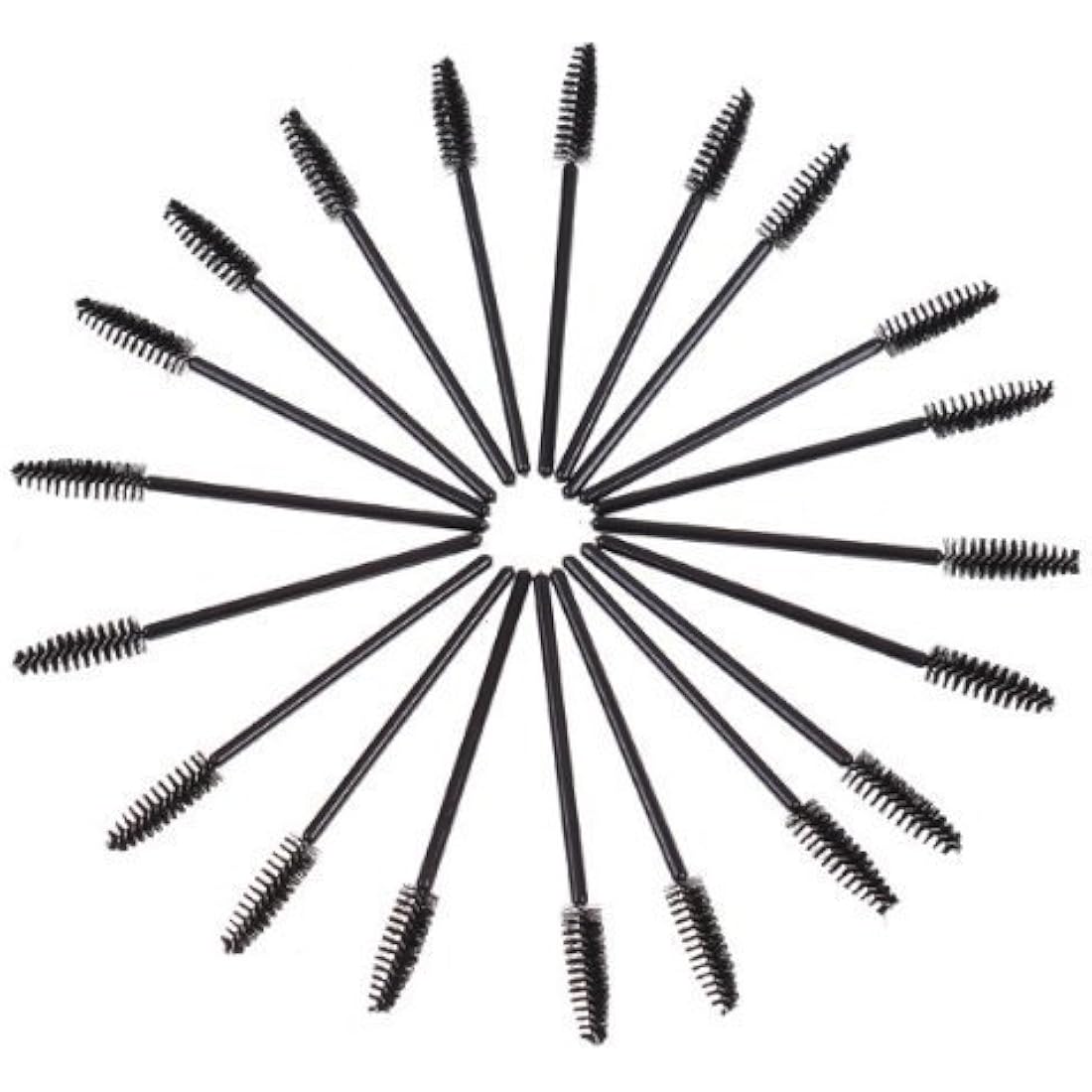 G2PLUS 100 PCS Black Eyelash Brushes Spoolies - Eyebrow Spoolie Brushes -Disposable Mascara Wands - Eyelash Extension Brushes for Extensions