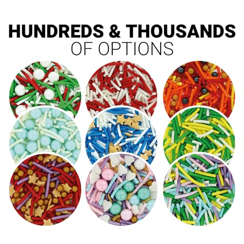 Culpitt Select Sprinkles | Edible Cake Sprinkle Decorations for Cakes, Cupcakes, Cookies, Ice Cream, and Desserts | 500g