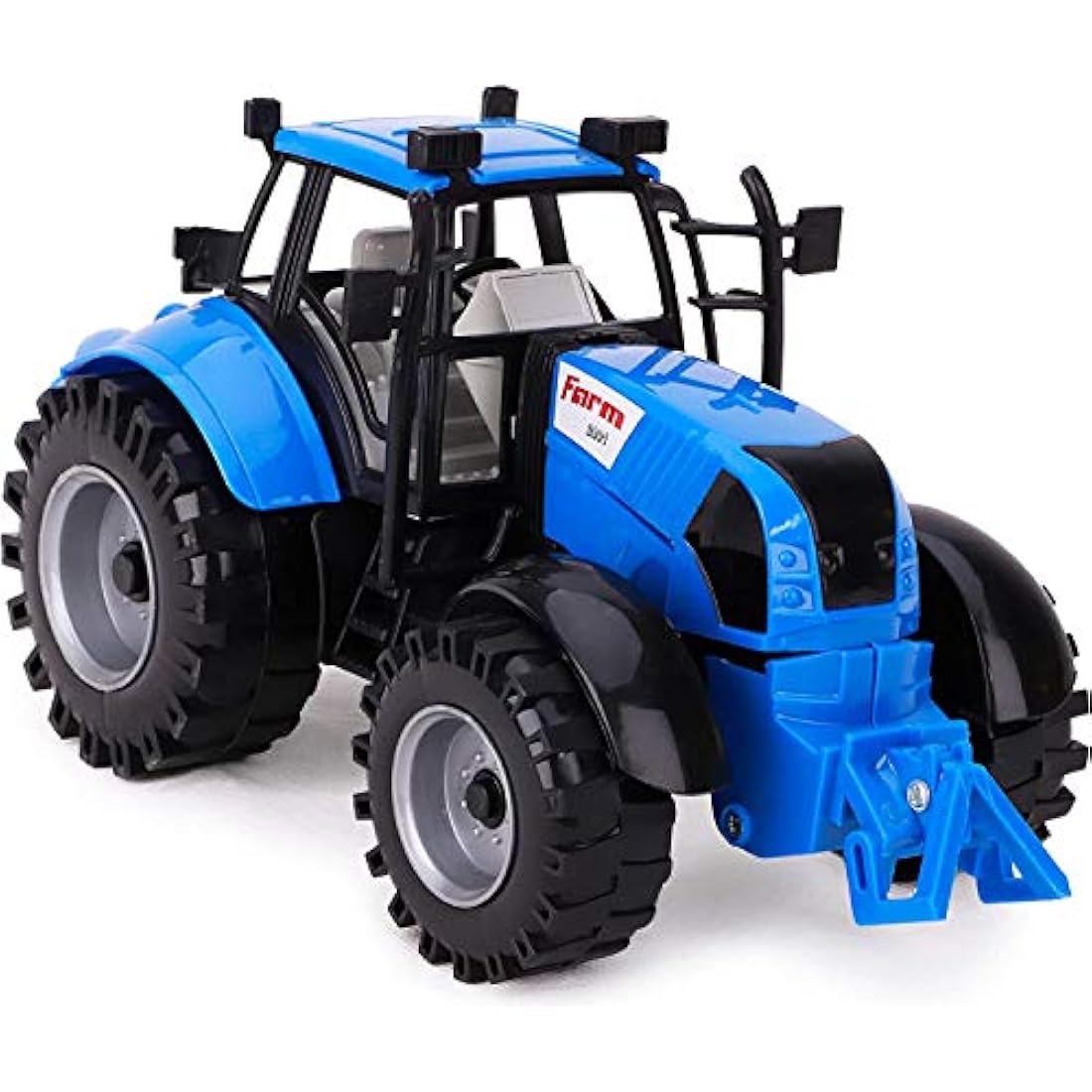 Toyland® Friction Powered Farm Tractor with Opening Hat – Available in Pink, Blue, Red & Green (Blue)