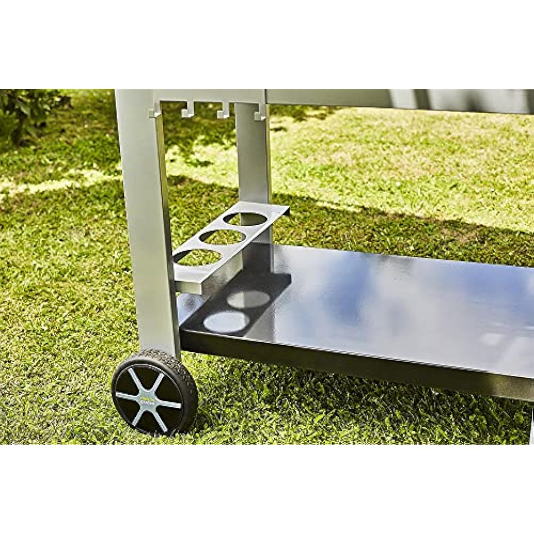 Cook'in Garden Media M Barbecue/Grill Trolley, Black/Silver