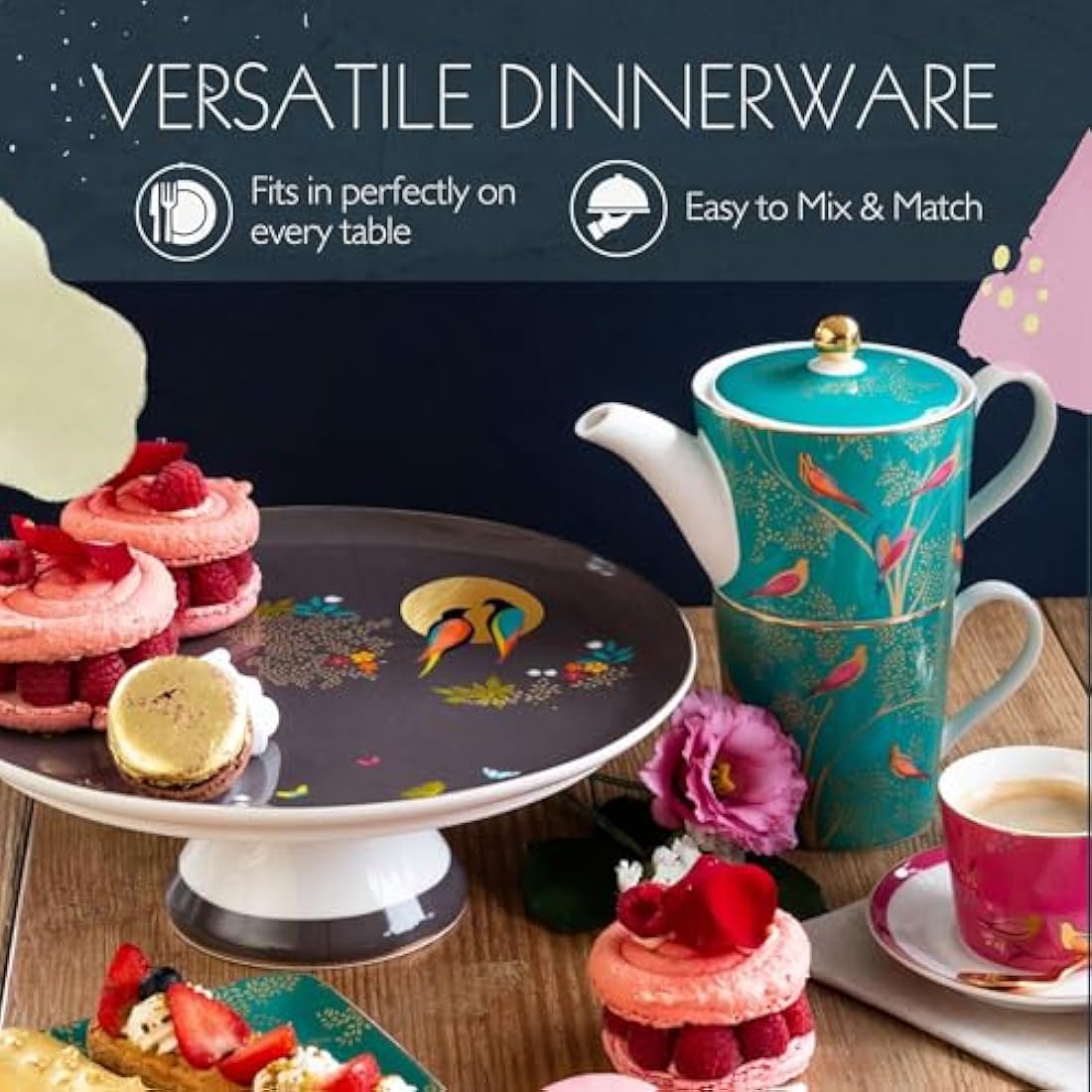 Sara Miller London Chelsea Collection Tea for One Green