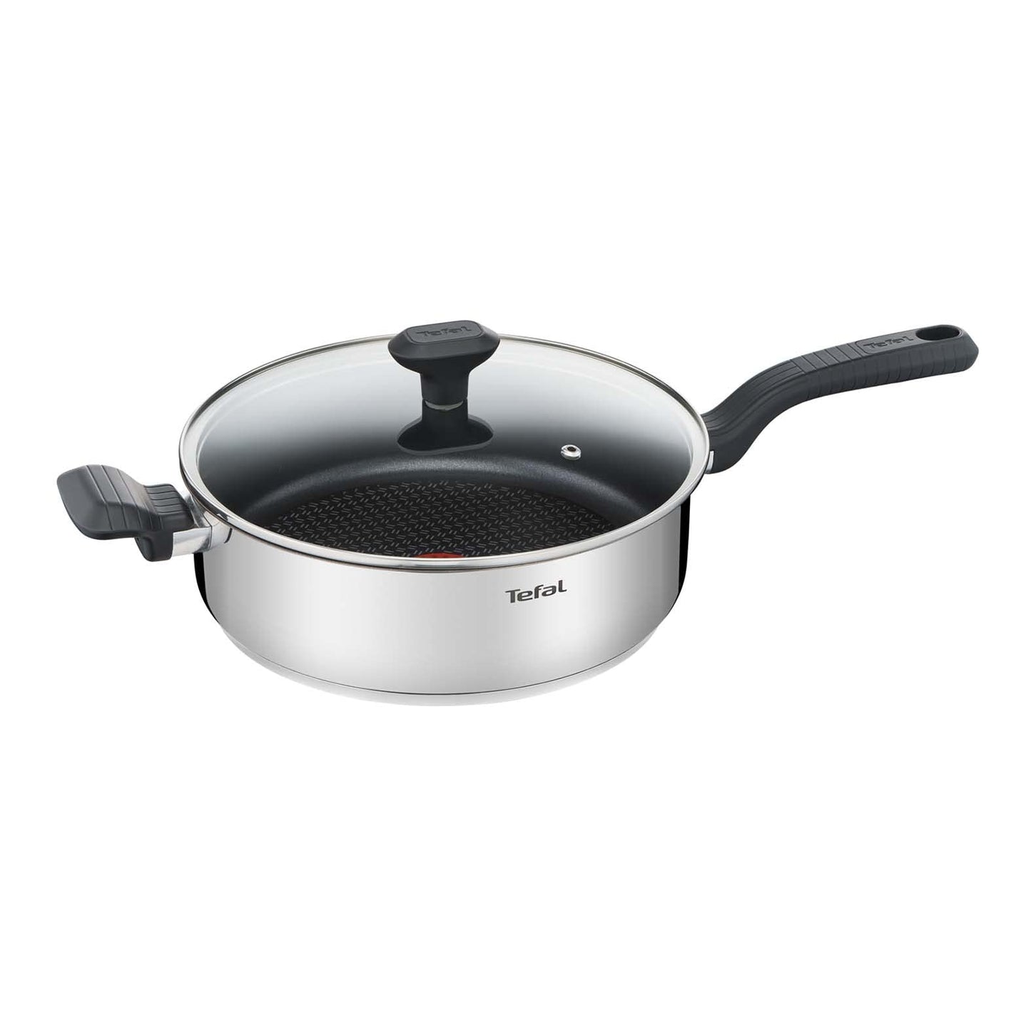 Tefal Comfort Max 26cm Stainless Steel Saute Pan  Durable Non-Stick Pan with Thermo-Spot Heat Indicator, Induction Compatible Base, Comfortable Grip
