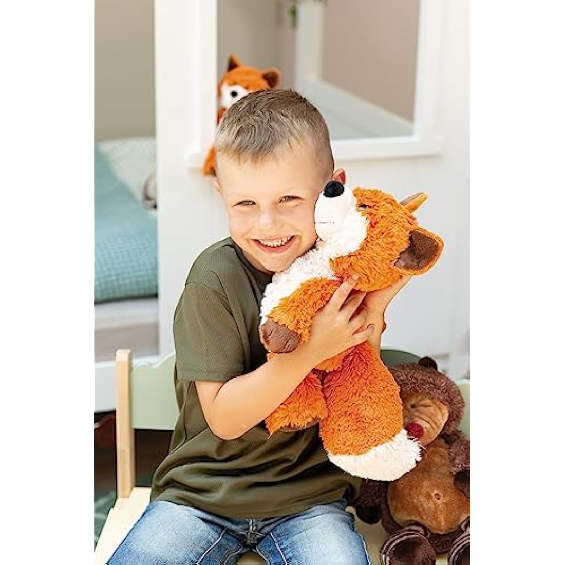 Nici 49151 Cuddly Fox Fridalie 25cm Dangling-Sustainable Made Plush, Cute Soft Toy to Cuddle and Play with, for Children & Adults, Gift idea, Orange, Orange, 25 cm
