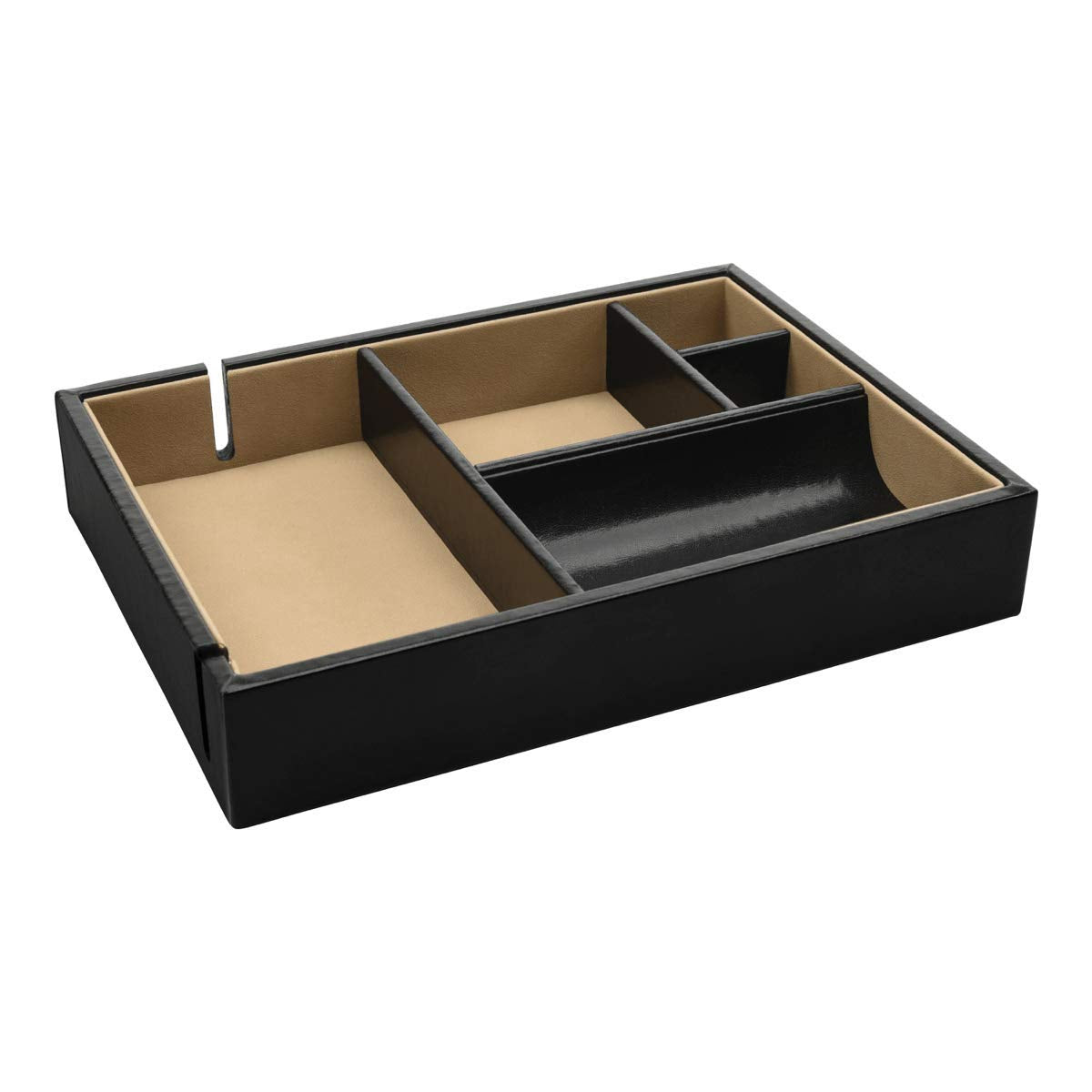 Dulwich Designs Windsor Black Leather Valet Tray