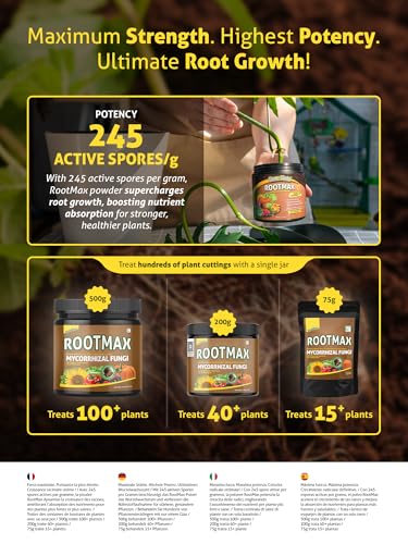 RootMax - Mycorrhizal Fungi (500 g/17.63 oz) | Rooting Powder for all Plants, Trees, Flowers & Edibles | Direct to Root Inoculant | Treats 100+ Plants