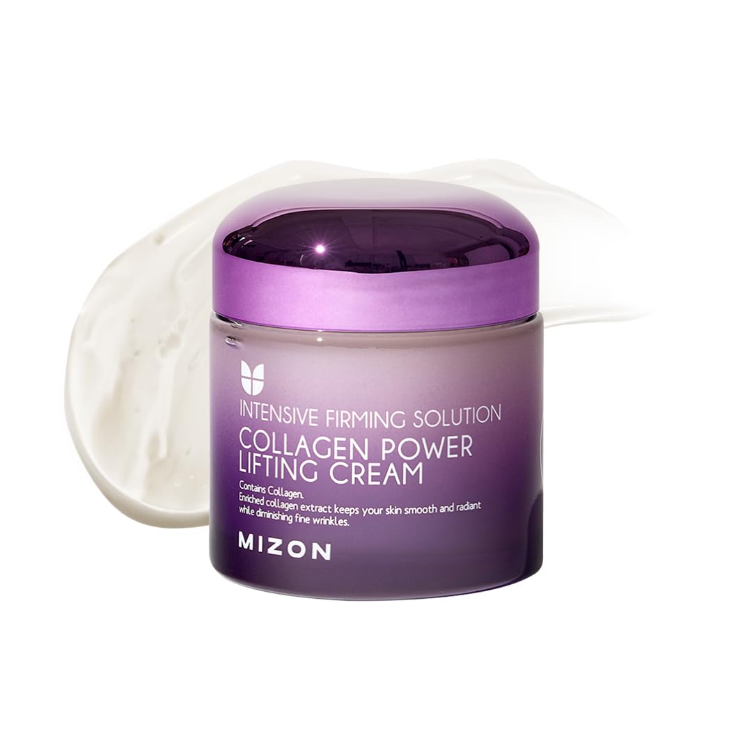 [Mizon] Collagen Power Lifting Cream (75ml) Day and Night Anti-Aging and Intensive Moisturizing, 75% Marine Collagen, Reduce Fine Lines and Age Spots,