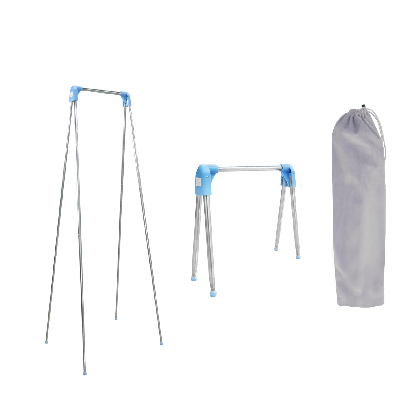 Yuhtech Extendable Clothes Rail Portable Clothes Rack Foldable Small Adjustable Travel Clothes Airer Lightweight Clothes Rack Organiser for Camping