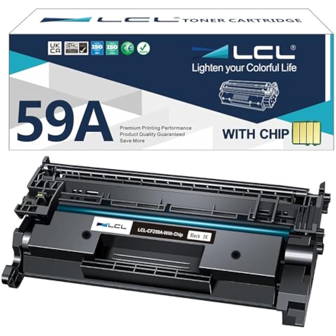 LCL Compatible Toner Cartridge (With CHIP) 59A CF259A CF259X Replacement for HP LaserJet Pro M404 M404dw M404dn M404n M428 M428dw M428fdw M428fdn Pro M304 M428M Enterprise M406 M406dn M430 M430f