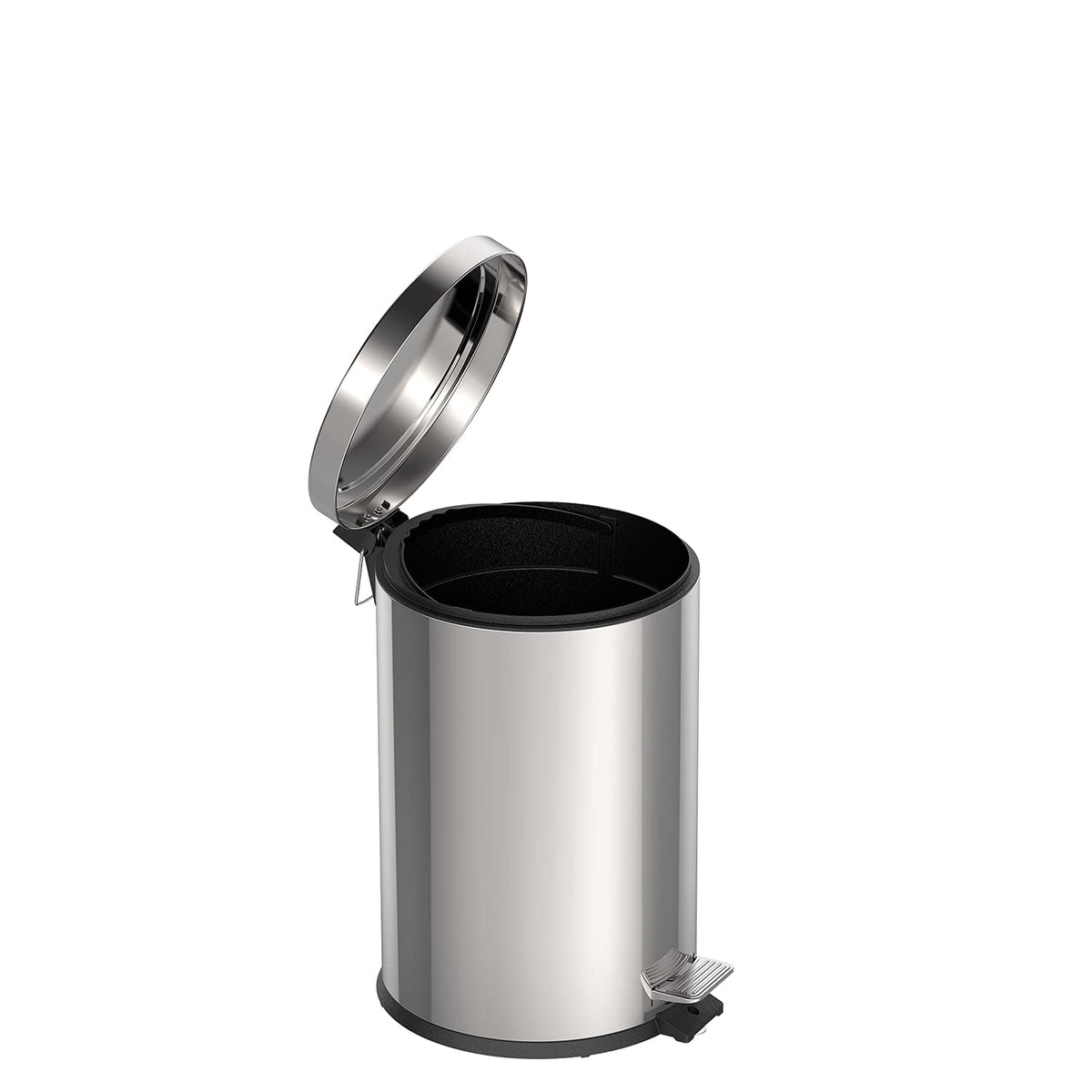 Tramontina 20 Litre Kitchen Indoor Outdoor Rubbish and Waste Bin with Pedal, Metal Stainless Steel, 29.5 cm Diameter x 46 cm Height, 94538120