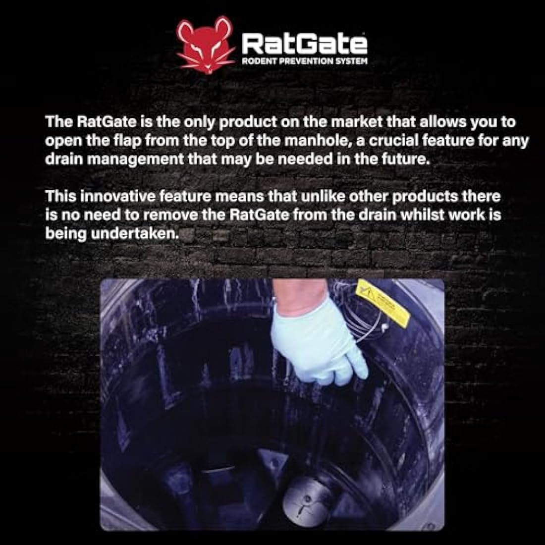 RatGate: 4" (110mm) stainless steel rat flap/barrier/blocker for clay, plastic and cast iron drainage pipes! Keep rats out of your property!