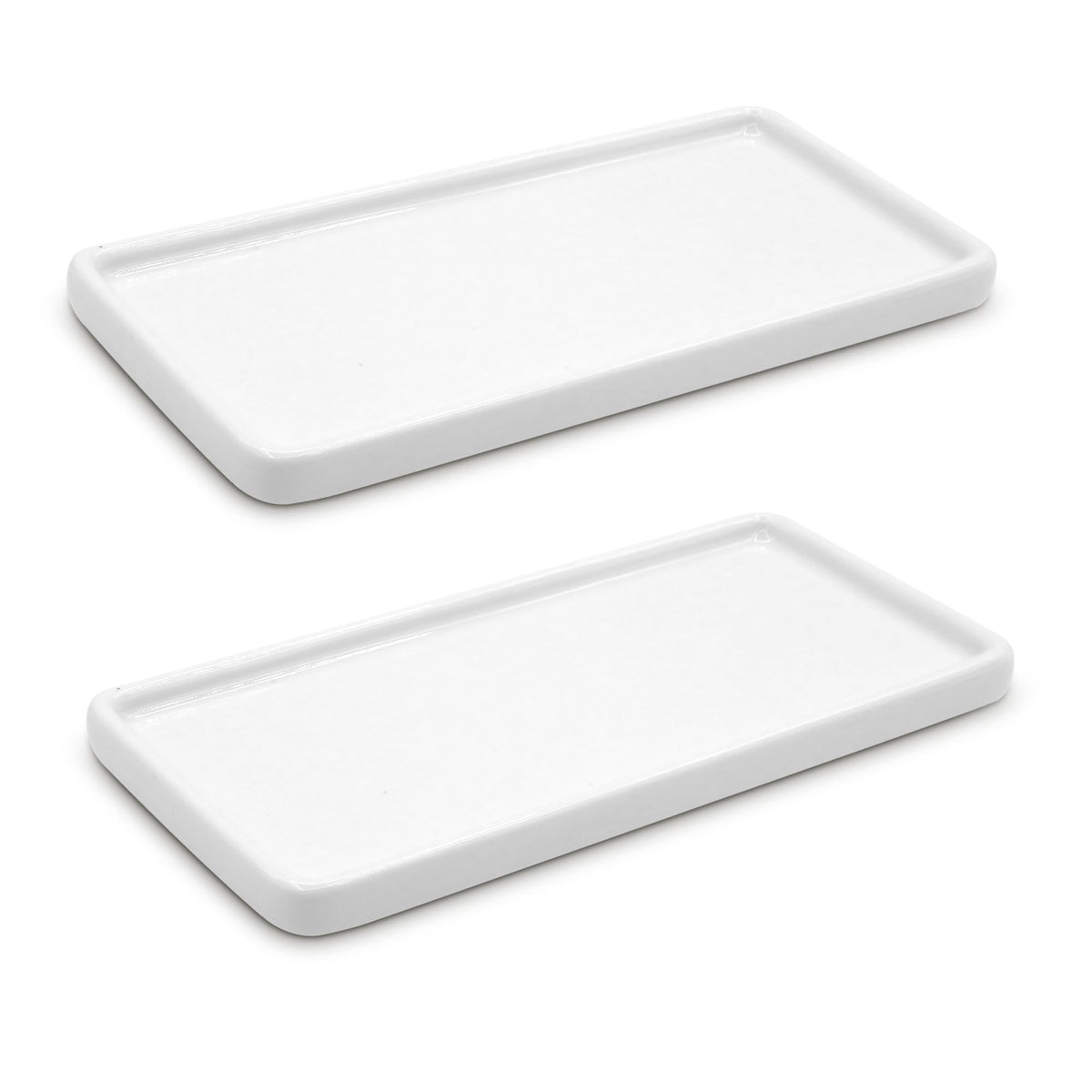 LoeJan 6" Bathroom Tray, Ceramic Vanity Dish for Counter Kitchen Soap Perfume Candle, Small Organizer Plate for Home Decor Plant