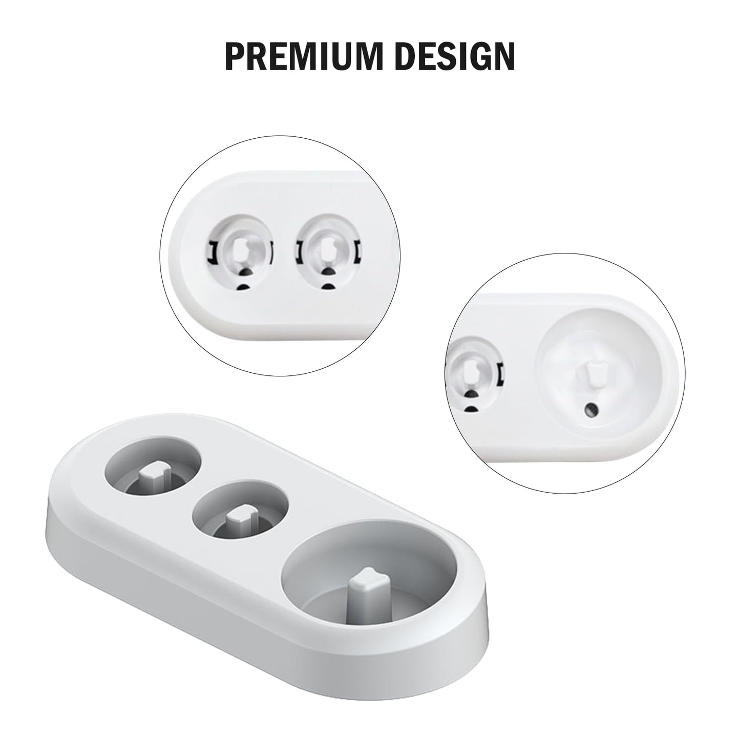 Electric Toothbrush Holder,2 Pcs Toothbrush Holder Toothbrush Stand for Replacement Stand Base Compatible with 2 Toothbrush Heads Toothbrush