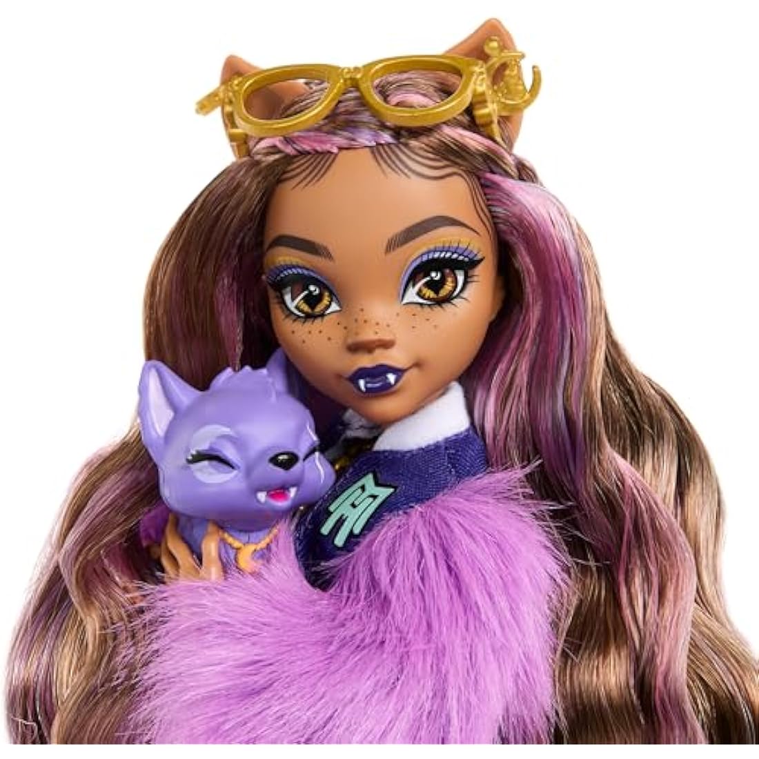 Monster High Clawdeen Wolf Doll with Pet Dog Crescent and Accessories like Backpack, Planner, Snacks and More, HRP65