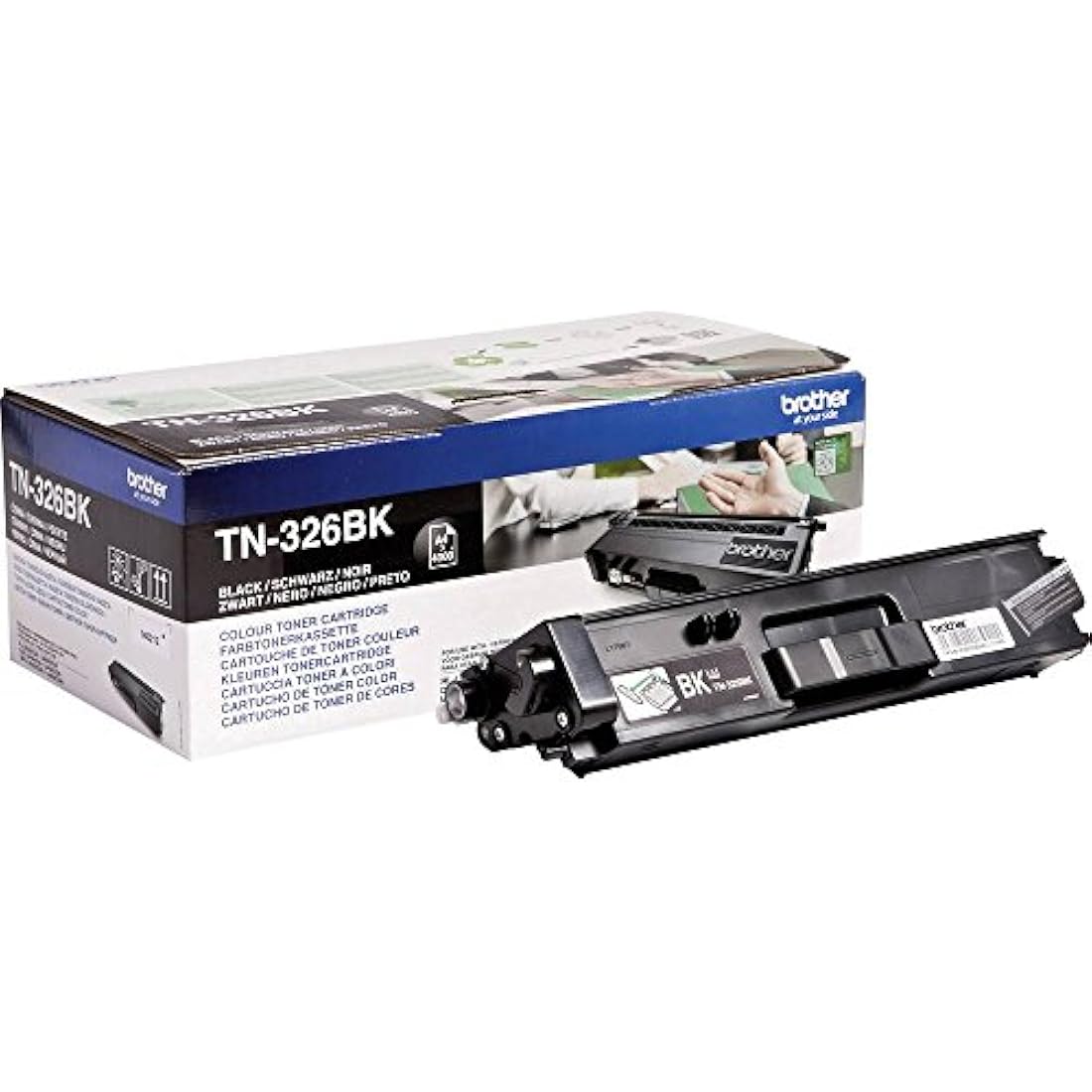 Brother TN-326BK Toner Cartridge, Black, Single Pack, High Yield, Includes 1 x Toner Cartridge, Brother Genuine Supplies