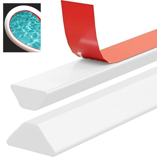 2M Splash Guard Strip for Shower Self-Adhesive, T-Shape Walk-In Shower Floor Water Barrier, Silicone Shower Threshold for Frameless Shower Door, Water