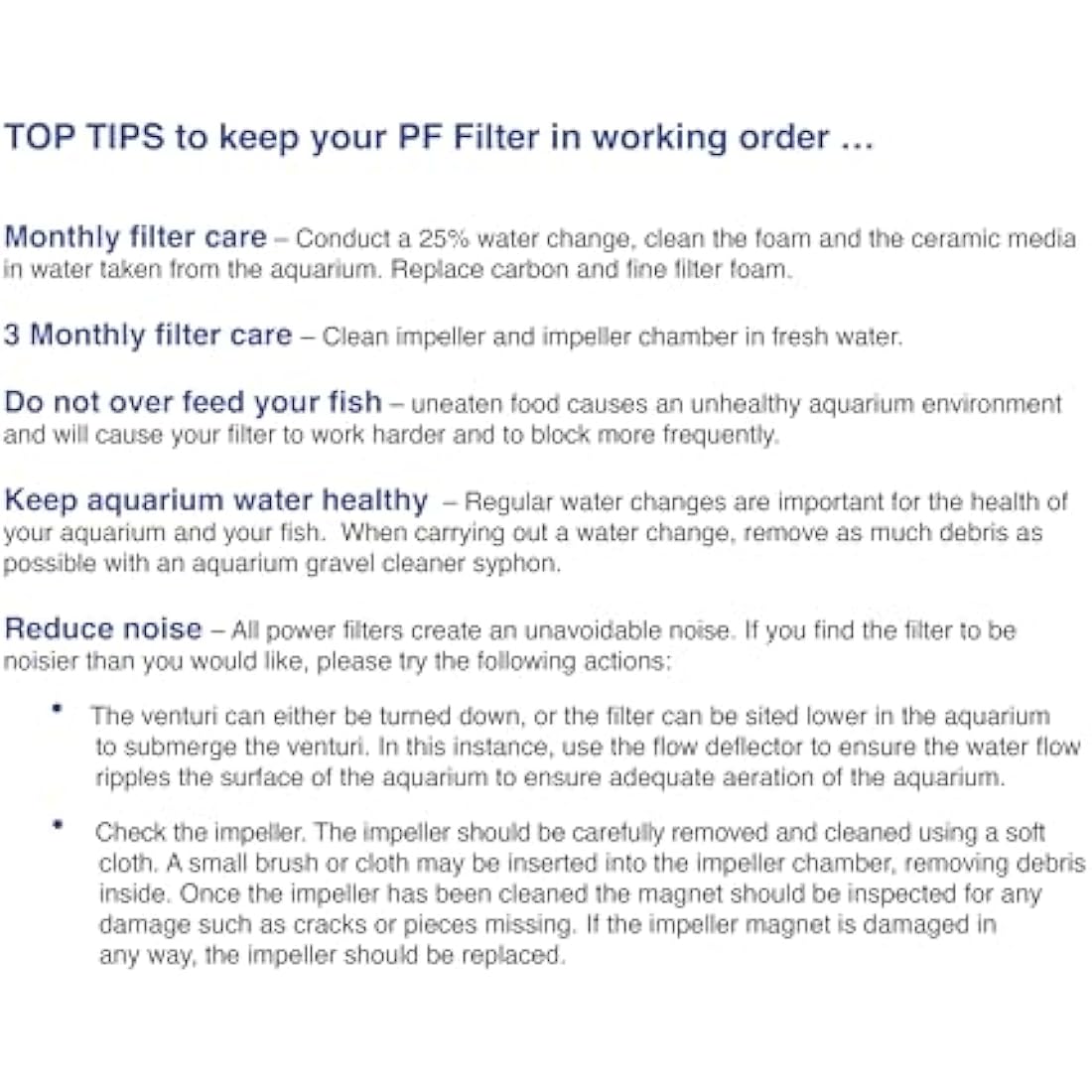 Interpet Internal Aquarium Fish Tank PF3 Power Filter, Cleans Water, for Coldwater & Tropical Aquariums Up to 126 Litre