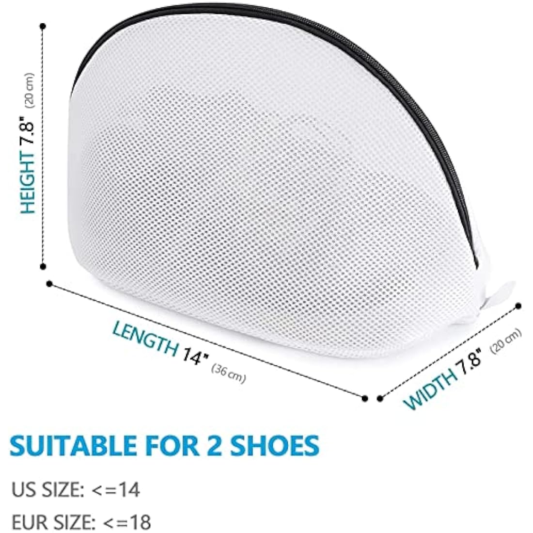 Prezon Premium Laundry Mesh Bag for Shoes or Sneaker, Multi Protection Wash Laundry Net With Durable Zipper Laundry Bag for Travel - 2 Set