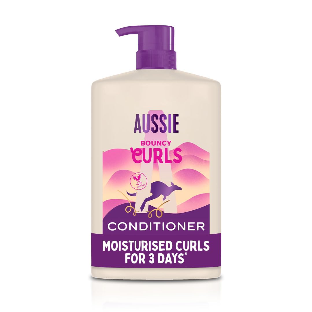 Aussie Bouncy Curls Hydrating Conditioner 1L XXL | Lightweight, no weigh down | Daily Moisture Boost for Wavy & Curly Hair | With Jojoba, Coconut &