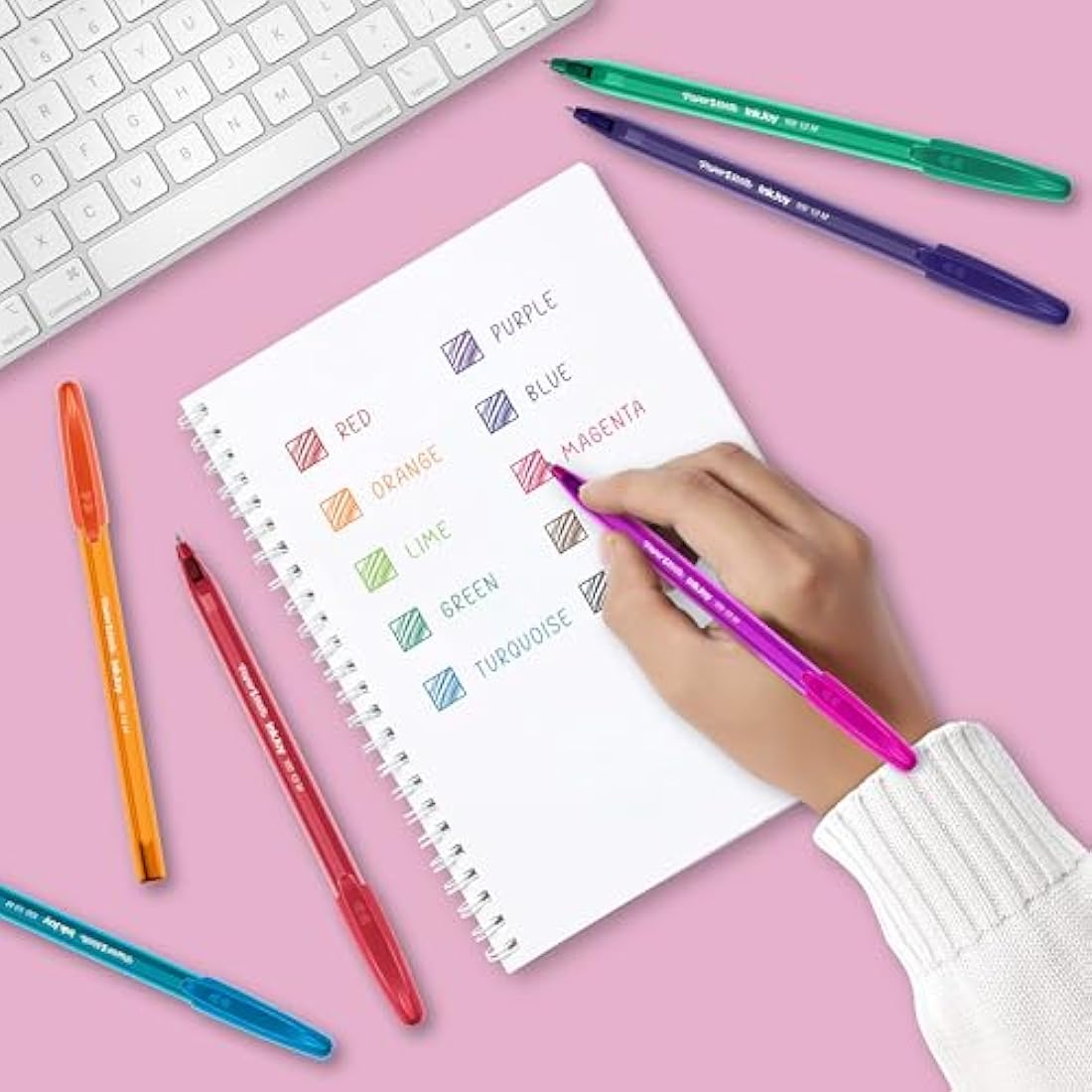 Paper Mate InkJoy 100ST Ballpoint Pens | Medium Point (1.0mm) | Blue | 50 Count