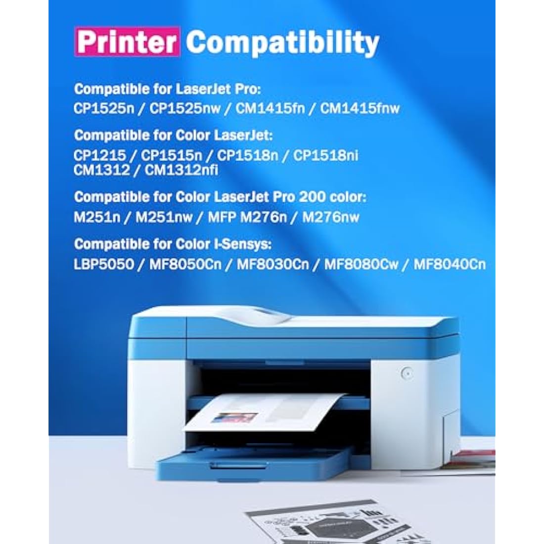 SODFACE 131X 131A CF210X Toner Cartridge Compatible for HP 131X toner 131A CF210X CF211X CF213X CF212X for HP LaserJet Pro 200 Color MFP M276nw M251n M251nw M276n (Black Cyan Yellow Magenta, 4-Pack)