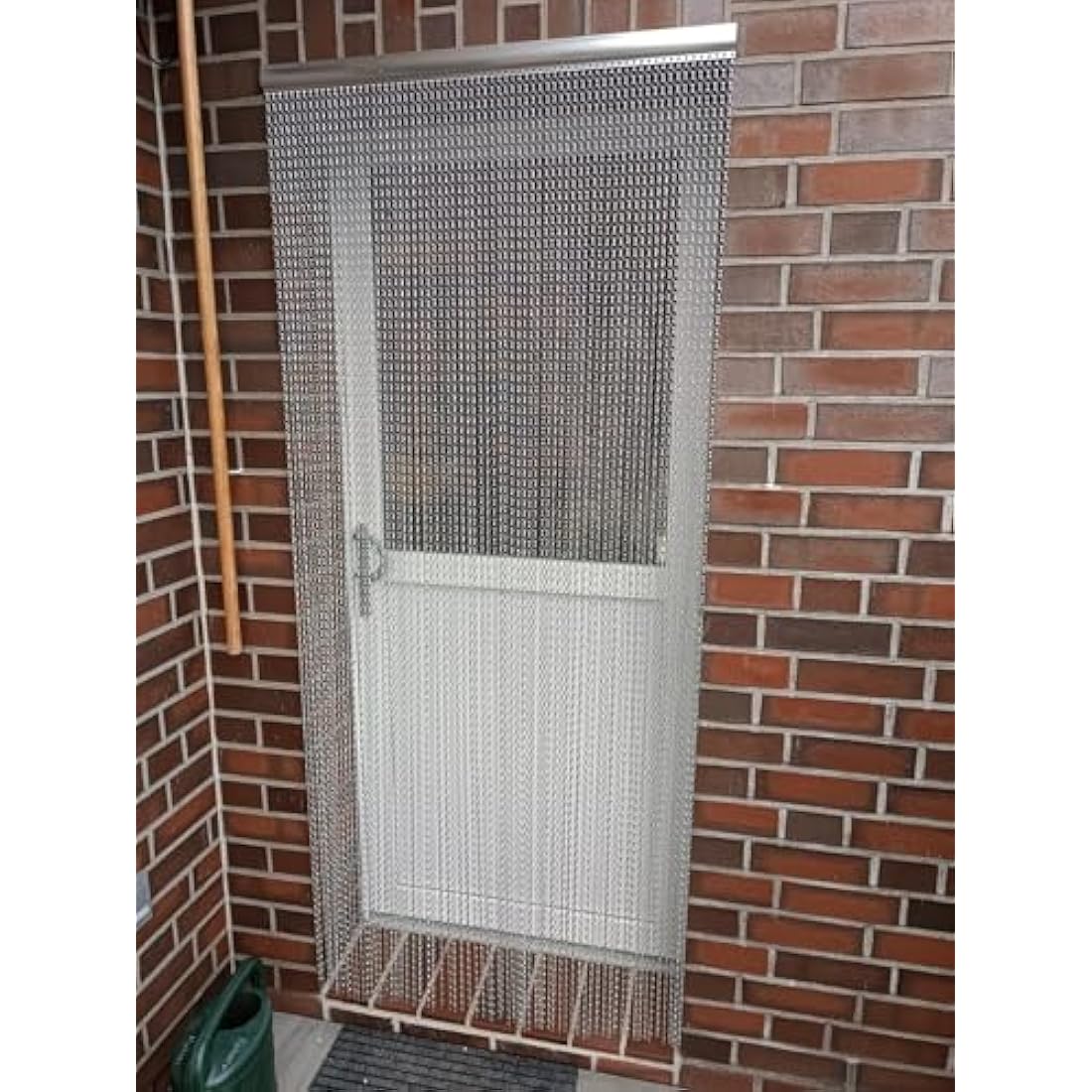 Chawniao 90cm x 200cm Premium Aluminium Fly Door Chain Curtain for doorways, Fly Screens Metal Insect Screen Blinds