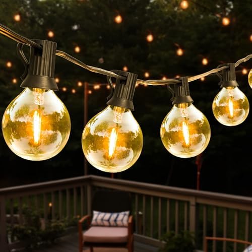 AVANLO LED Outdoor String Lights, 102FT Garden String Lights Mains Powered, Festoon Lights with 55+3 Bulbs for Indoor & Outdoor Décor Wedding Patio Cafe Party