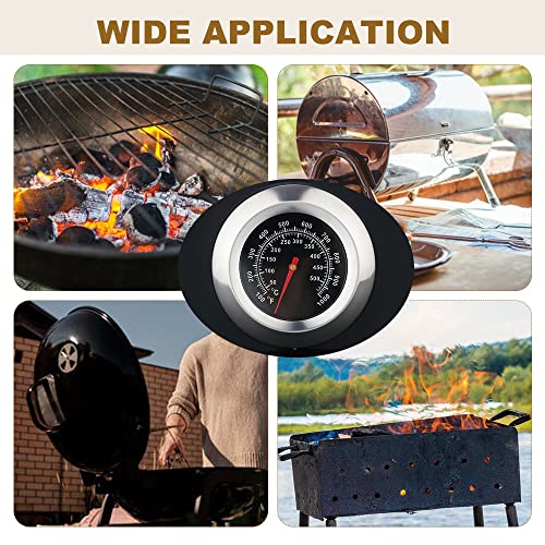 Mtsooning 1Pc 3" BBQ Thermometer Gauge Face 1000F Temperature Barbecue Charcoal Grill Smoker
