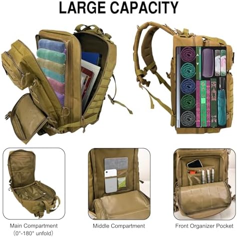 WOLT | Tactical Backpack for Men 45L Military Backpack Large 3 Day Assault Pack Rucking Backpack for Survival Hiking