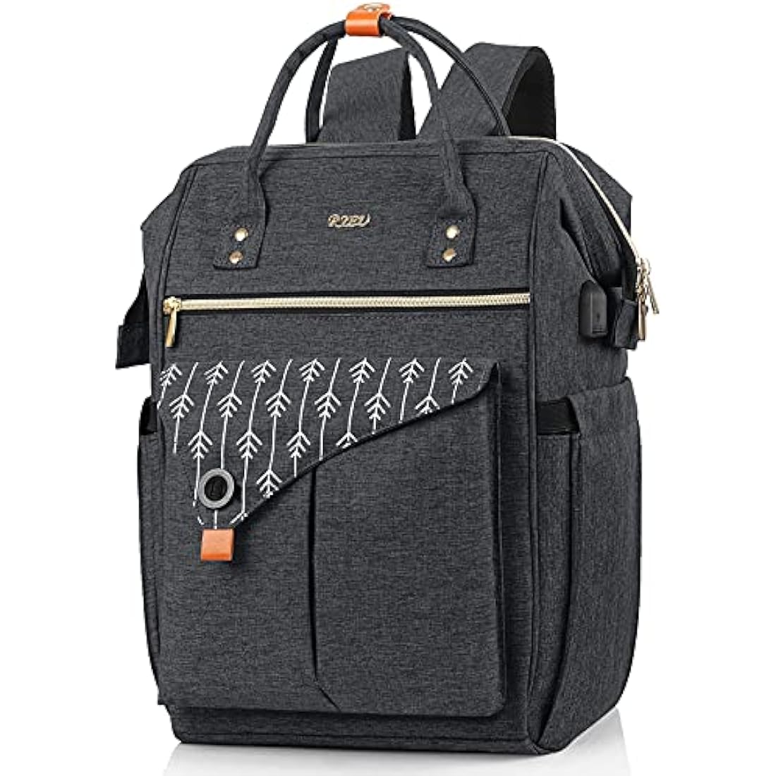 RJEU Backpack, School Backpack for Uni Leisure Job, Beautiful and Sophisticated Daypack with Laptop Compartment & Anti Theft Pocket, Waterproof Backpack Gifts for Mum Girl For Birthday, Hy58-black