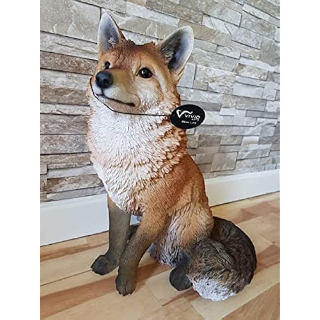 Vivid Arts XRL-SFOX-A Large Sitting Fox Resin Ornament