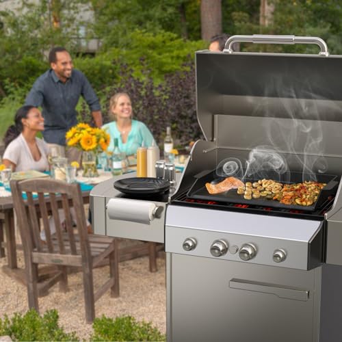 Onlyfire Universal Enamelled Cast Iron Griddle Plancha, Non-Stick Coating Grill Plate with Extra High Sidewalls for All Gas Grills and Gas Hob,