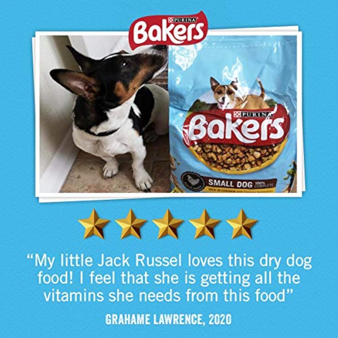 Bakers Small Dry Dog Food Chicken & Veg 1.1kg (Pack of 4)