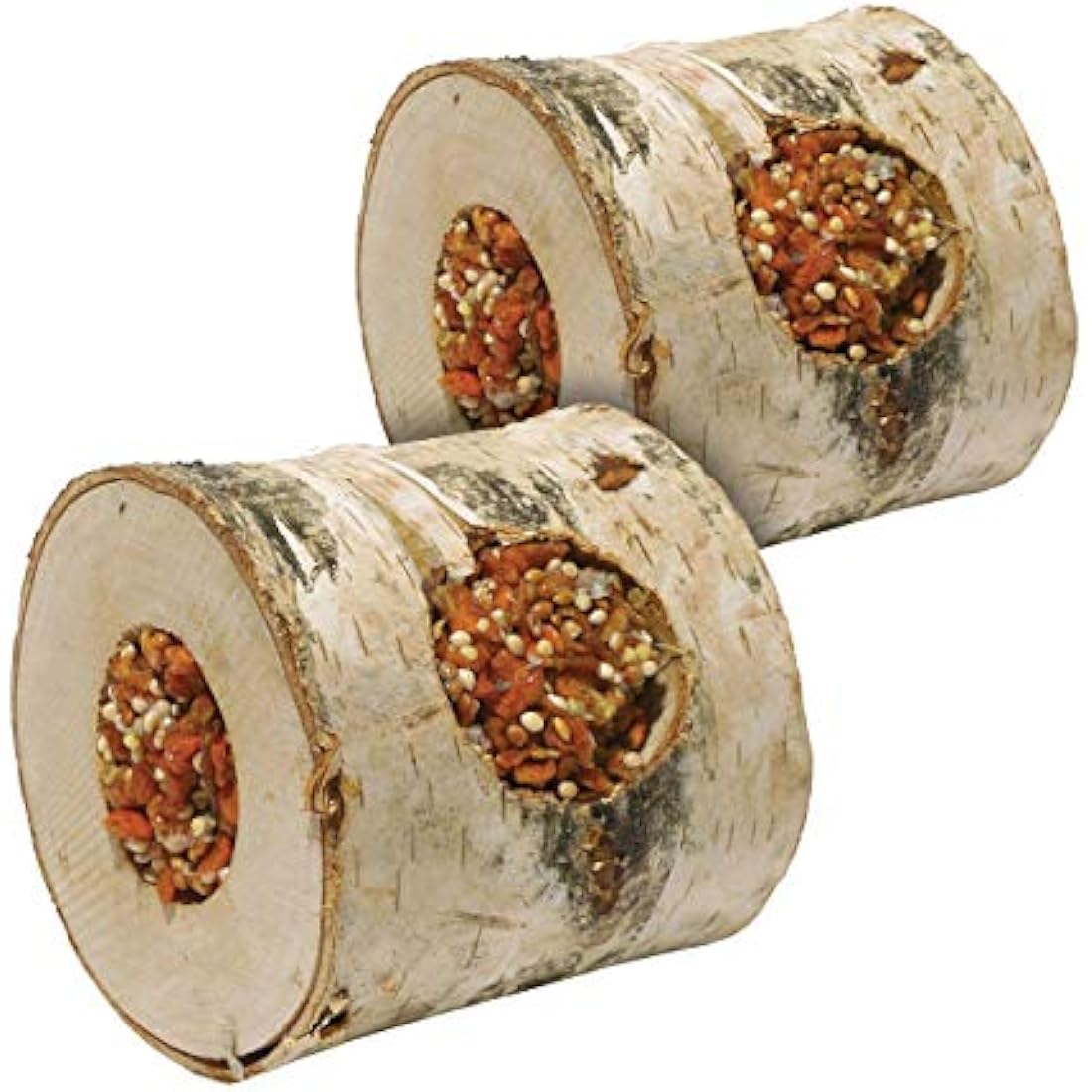 Rosewood Naturals Nibble Woodroll with Carrot, Small Animal Treat and Gnaw Toy for Rabbits, Guinea Pigs, Chinchillas, Degus, Hamsters, Gerbils, Mice and Rats (2 Pack)