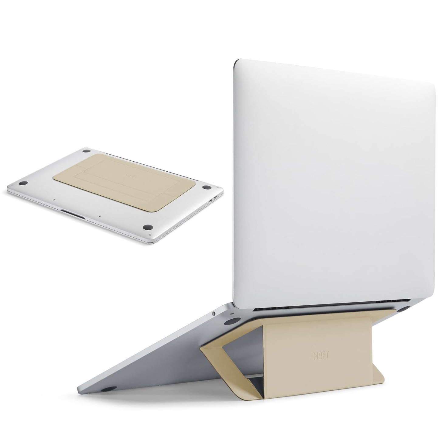 MOFT Laptop Stand for Desk, Adhesive Laptop Stand with Open Design for Heat Dissipation, 2 Adjustable Viewing Angles