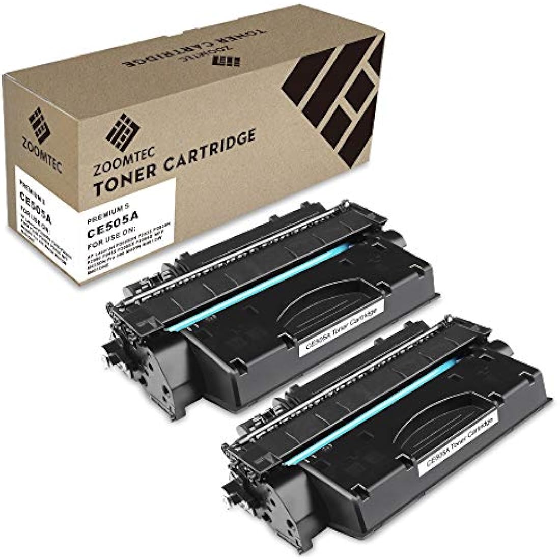 ZOOMTEC Compatible CE505A 05A Toner Cartridge Replacement for CE505X LaserJet P2035 P2035N, LaserJet P2050, LaserJet 2055 2055DN P2055D P2055DN P2055X Printer, 2300 pages Cartridge(2 Pack)