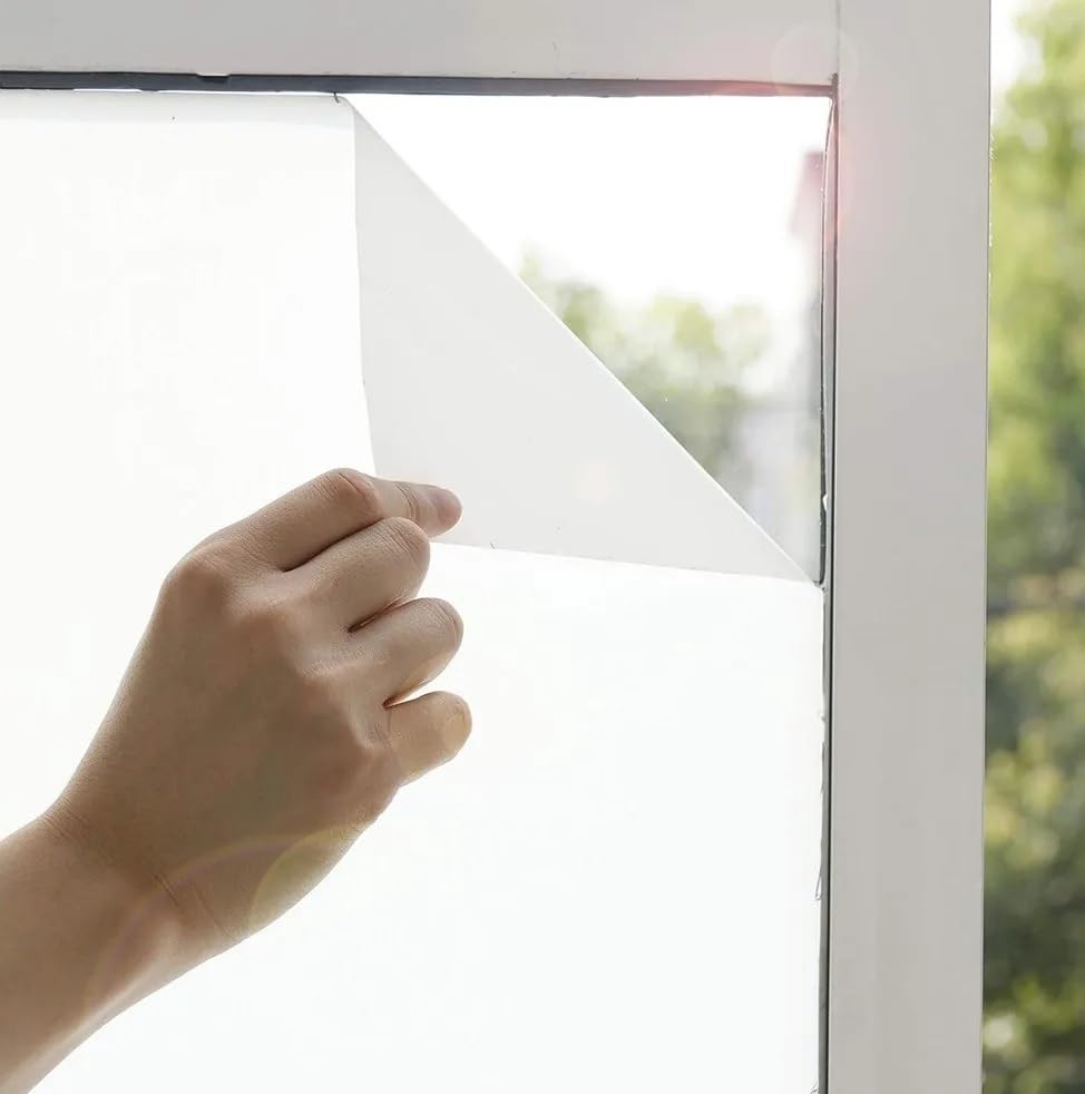 vgoltd Frosted Window Film Self Adhesive Vinyl Privacy Film for Glass Windows Bathroom Home & Office Doors (91cm x 10m)