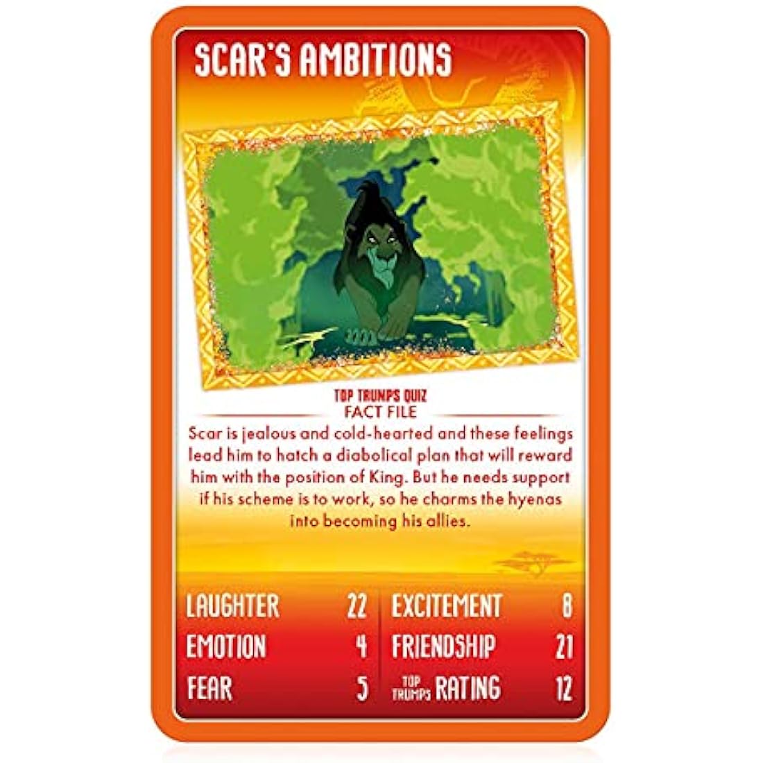 Top Trumps Disney The Lion King Specials Card Game, play with 30 memorable moments from the presentation of Simba to No Worries, educational gifts and toys for boys and girls aged 6 plus
