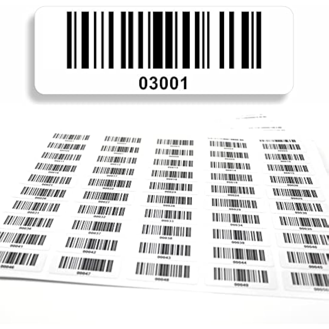 Barcode Labels 3001-4000 DGUV Inspection Labels - Consecutive 5-Digit - 1,000 pcs Permanent Barcode Sticker - Electrical Engineering code128 - self-Adhesive 50x17mm (03001-04000)