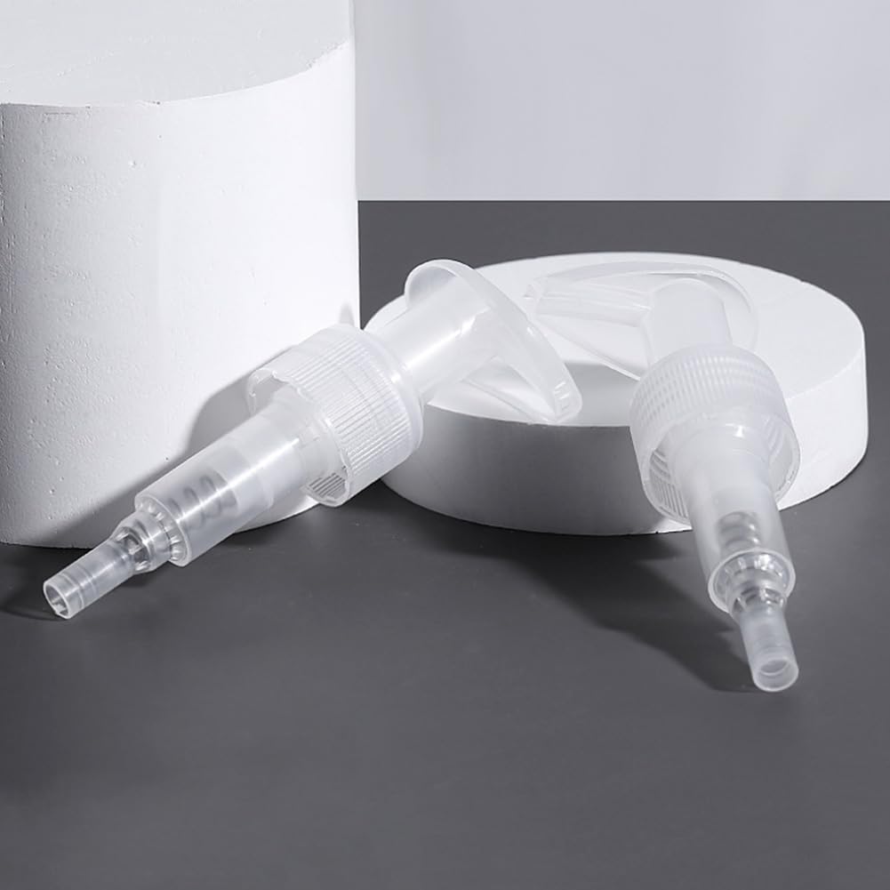 12 Pcs Clear Plastic Soap Dispenser Pump Replacement Lotion Pump Heads for 24/410 Threaded Neck Bottles Compatible with Soap Lotion Shampoo Liquid
