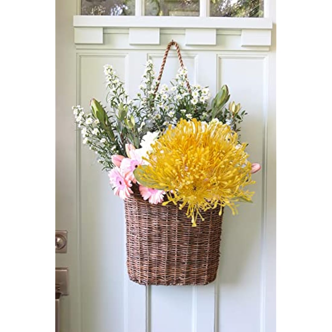 Briful 6 PCS Artificial Chrysanthemum Flowers Yellow Artificial Flowers Spider Mum Fake Flowers Pick Artificial Spider Mum Flowers for Floral Arrangment Wedding Bouquet Home Bathroom Decor