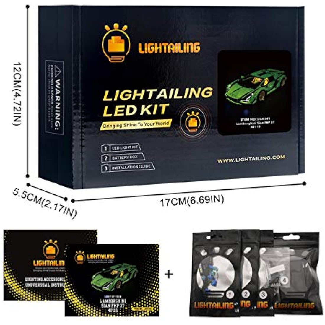 LIGHTAILING Light Set For (Technic Sian FKP 37) Building Blocks Model - Led Light kit Compatible With Lego 42115(NOT Included The Model)