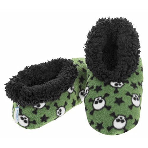 Snoozies Fleece Slippers Boys: Skulls: Large (2-3)
