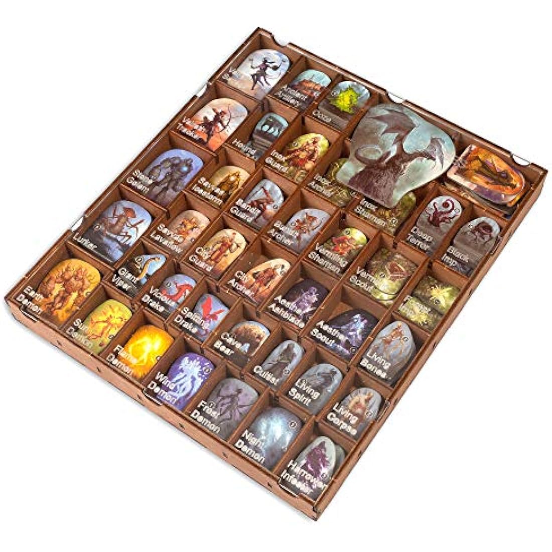 SMONEX Wooden Organizer and Four Player Boards Compatible with Gloomhaven Board Game - Box Suitable for Storage All Gloomhaven Expansions - Insert and Storage