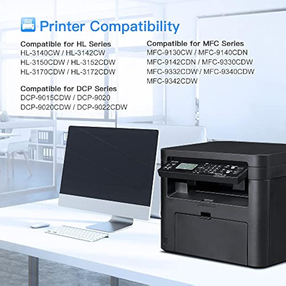 TN241 TN245 Toner Cartridge Compatible with Brother TN242 TN246 TN-241 TN-245 for Brother MFC-9332CDW MFC-9142CDN DCP-9022CDW DCP-9020CDW DCP-9017CDW HL-3152CW CDW MFC-911 40CDN (5 Pack)