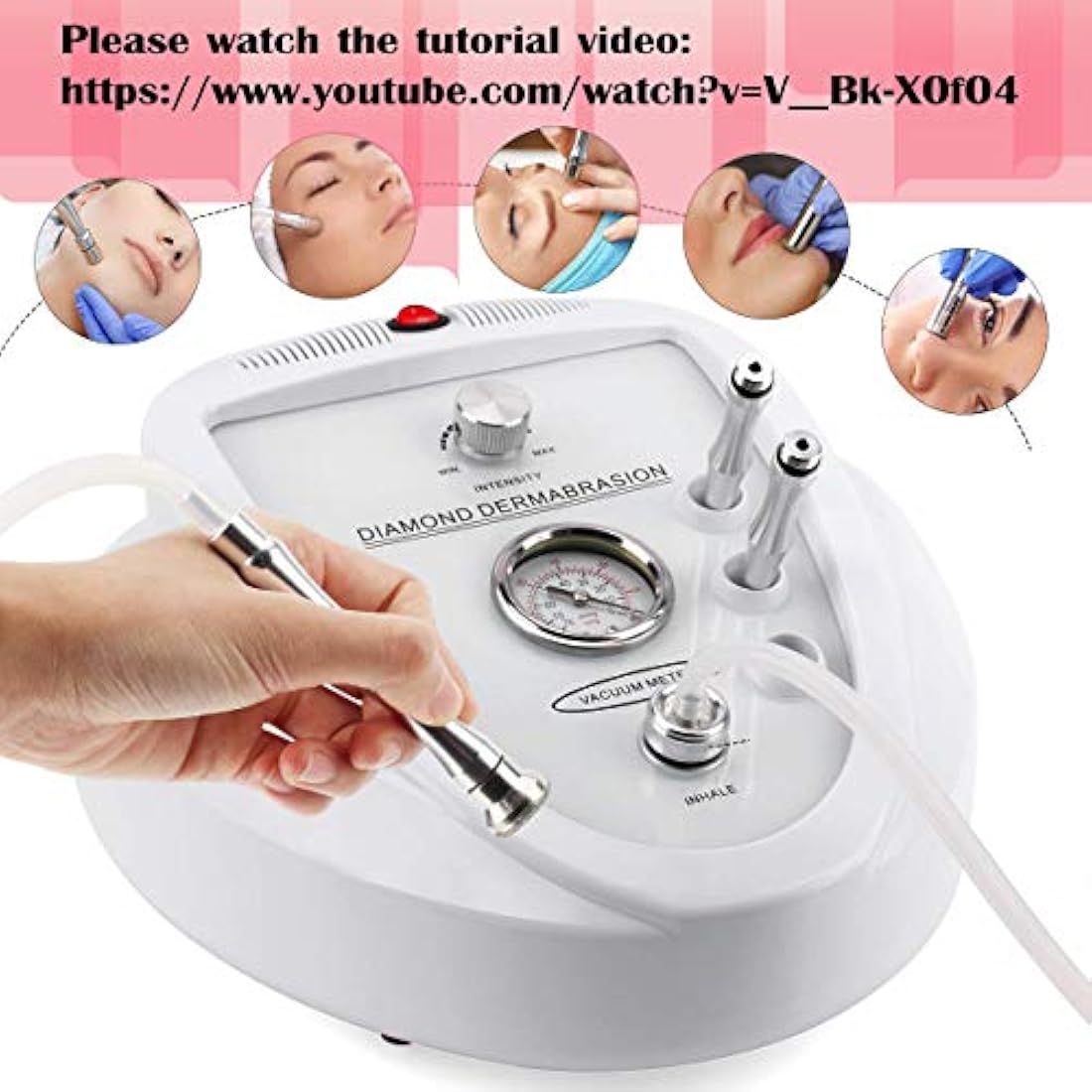 【Upgraded Version】 Microdermabrasion Machine Diamond Professional, Facial Care Salon Micro Dermabrasion Kit for Personal Home Use to Skin Rejuvenation, Tightening Beauty Machine
