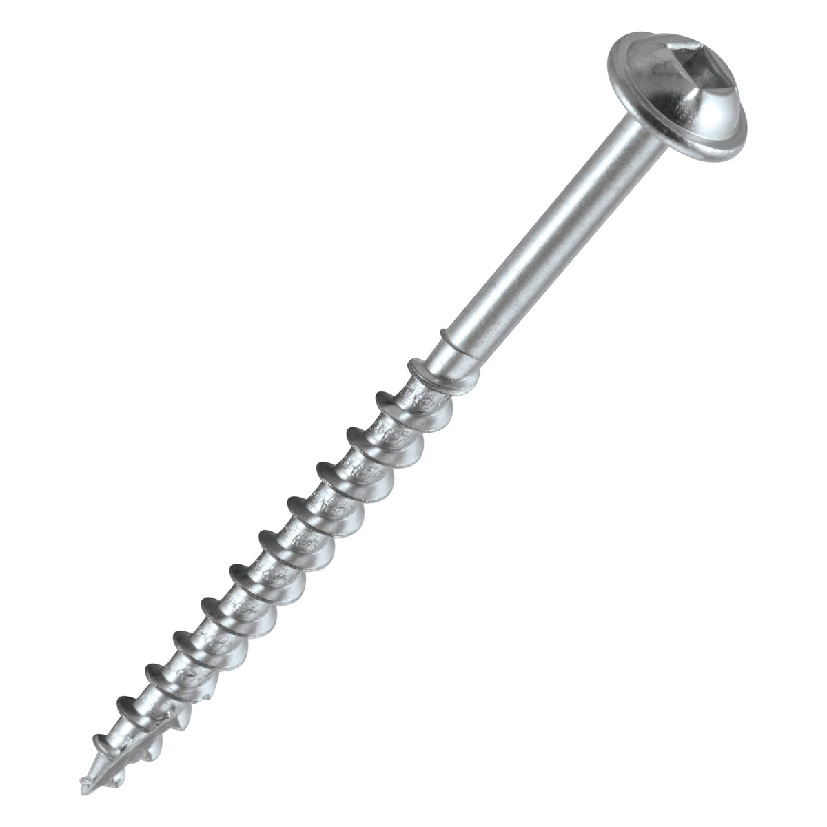 Trend Pocket Hole Screws for Softwoods, 63mm Long, Pack of 200, Coarse Self-Cutting Threaded Square Drive Screws, PH/8X63/200C, Silver