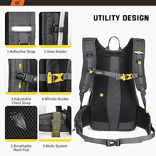 SKYSPER Cycling Backpack 20L Lightweight Bike Backpack for Men Women Running Rucksack for Biking Hiking Climbing(Darkgrey)