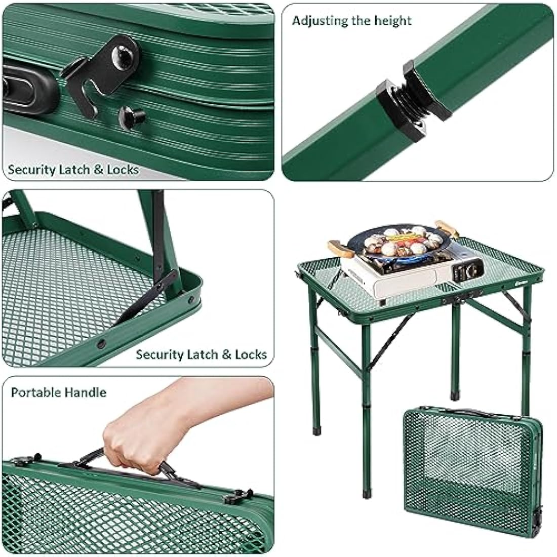 E EASTSTORM Camping BBQ Table Outdoor Folding Picnic Table 23.6”x 15.7”- Portable, Compact & Foldable for Easy Storage - Great for Picnic, Garden, Patio, Dining, Party, Market