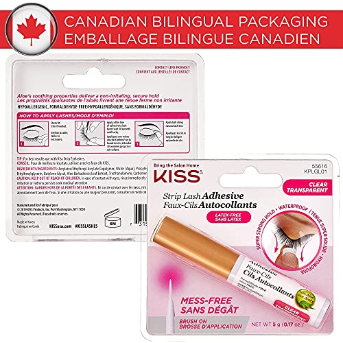 KISS 24 Hour Strip Eyelash Adhesive – Clear